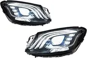 Car Headlights Compatible For Benz S Class W222 2014-2018 LED Auto Headlamp Assembly Projector Lens Accessories Kit(Style B,Right steering wheel)