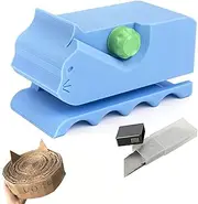 Cardboard Cutter for Cat Scratchers with 10pcs Blade,3D Printed Card Board Cutter Kids DIY Cat Scratchers Cardboard Strip Tool Machine for Cat Lovers