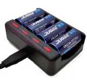 REAL CAPACITY 3V CR123A 16340 LI-ION POLYMER Rechargeable battery 2H FAST CHARGE