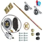 32 Drift Trike Go Kart Rear Live Axle Kit, Hub, Brake Assembly,Chain,Hub