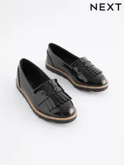 Black Patent Wide Fit (G) School Tassel Loafers (816776) | $48 - $63