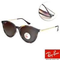 在飛比找momo購物網優惠-【RayBan 雷朋】圓框 偏光太陽眼鏡(琥珀 金 棕偏光鏡