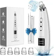 Blackhead Remover Pore Vacuum Upgraded Facial Pore Cleaner Electric Comedone Whitehead Extractor Tool,USB Rechargeable Blackhead Vacuum Kit for Women & Men-5 Suction Power,5 Probes