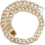 [WOFASHPURET] Necklace Hip-hop Jewelry Stylish Neck Chain Creative Chain Vintage Jewelry Men's Jewelry Diamond Chain Male Accessories Chains Hip Hop Accessories Boy Decoration Alloy Golden