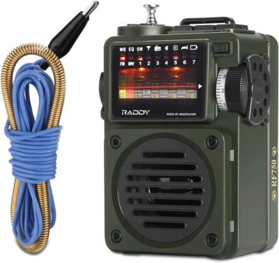 RF750 Portable Shortwave Radio AM/FM/SW/WB Receiver with NOAA Alerts - Pocket Re