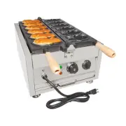 GorillaRock Taiyaki Fish Waffle Maker | 6 Close-Mouth Fish | Nonstick | 110V