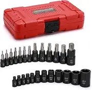 EMENTOL 25PCS Torx Bit Socket Set-Torx and External Socket Set