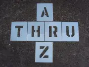 6" x 4" Alphabet Stencils for Parking Lot Striping Playgrounds 60 Mil Thick LDPE