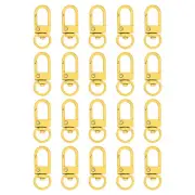 Lobster Claw Clasps, 20Pcs 33mm - Metal Swivel Clasps Snap Hook (Lemon Yellow)
