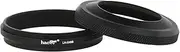 [Haoge] LH-X49B 2 in 1 Metal Lens Hood Ultra Thin with Adapter Ring for Fujifilm Fuji FinePix X100 X100S X100T X70 X100F DSLR Camera Black Replaces Fujifilm LH-X100 AR-X1000 LH-X77 0