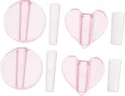 EXQUIMEUBLE 2sets Embossed Nail Art Molds Templates for Manicure Includes Heart Shaped Designs for Nail Art Enthusiasts and Professionals