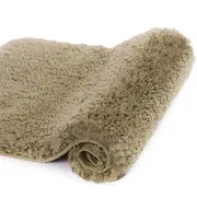 Large Bathroom Rug (24 x 48) Extra Soft Shaggy Bath Mat Machine 24" x 48" Sand