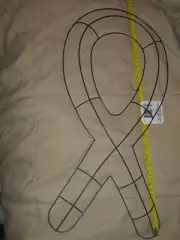 Ut Awareness Ribbon Metal Wire Wreath Form Craft 19" Mesh NWT