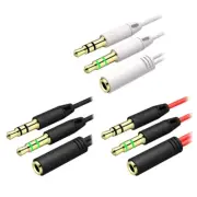 Connector Headset Cable Adapter 3.5mm Female to 2 Male 3.5mm Splitter