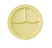 Yanco China NS-703Y Nessico Yellow Melamine 10.25"dia. 3 Compartment Plate-2 Doz
