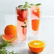 2pcs 150ml Champagne Glasses, Double Wall Stemless Champagne Flutes Glass, Mimosa Glasses Glass Stemless Sparkling Wine Glasses, Wall Insulated Champagne Flutes for Party Wedding Birthday(#1)