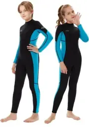 Hevto Sz 3 Wetsuit Kids Youth Boys Girls 2.5mm Neoprene Zip Full Wet Suit Diving