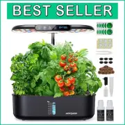 Portable 12-Pod Hydroponic System – Efficient LED Grow Light for Home Gardening