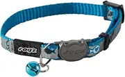 Rogz 384361 Reflectocat Safeloc Collar Blue fish 11mm, Small