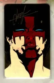 LOGOFON ( 1994 ) Hellshock Textured Foil Phone Card Autographed by Jae Lee