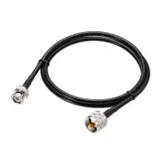 BNC Male to UHF PL259 Male RG58 RF Cable 80cm for CB Ham Two Way Radio Antenna