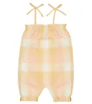 [The New Society] The New Society Baby Olimpia plaid cotton jumpsuit M 12 yellow
