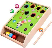 Mipcase 1Set Miniature Pool Table Game Tabletop Billiard for Family Fun for Parties and Kindergarten Activities Interactive Indoor Game Rack