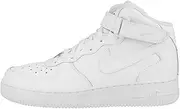 [Nike] Boys Air Force 1 Mid '06 Shoes, White/White, 35 1/2 EU (3.5 AU)