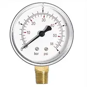 63mm 2,5bar Pressure Gauge Air Oil Or Water 1/4" BSPT Side Entrance Manometer