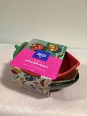 Tabitha Brown 2 Piece Red & Green Strawberry & Avocado Appetizer Bowl Set