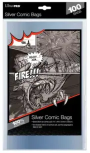 ULTRA PRO COMIC BAGS Silver 7-1/4" X 10-1/2" (100 PK) - 81976