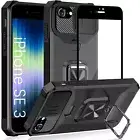 Shockproof Heavy Duty Tough Hybrid Card Slot Case Stand Cover For iPhone 13/12