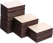 SHINEOFI 36pcs DIY Wood Slices Unfinished Wood Pieces for Home Decor Natural Slices Right Angles Safe