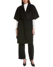Ellen Tracy Double-Face Handmade Colorblocked Cape