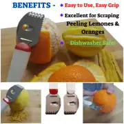 3p STAINLESS LEMON ZESTER ORANGE Lime Citrus Scraper Grater Peeler Channel Knife