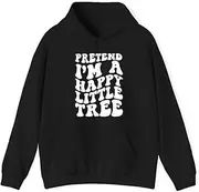 [X.Style] Pretend I'm A Happy Little Tree Halloween Costume for Women ds020 Hoodie Black M