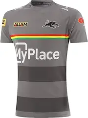 NRL 2025 Training Tee - Penrith Panthers - Grey - Adult - Mens