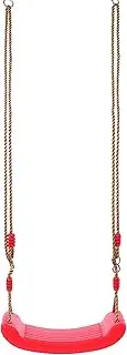 Sensory Swing - Red Heavy-Duty Rust-Resistant Adjustable Rope | Comfortable Ergonomic Hangable Seat | Suitable for Kids and Adults up to 250 lbs for Playground | Interactive Fun for Indoors