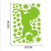Unicorn & Stars Glow The Dark Wall Stickers For Kids Baby Bedroom Ceiling