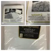 Vintage Springmaid Wondercale No-Iron Percale WHITE Double Fitted Sheet