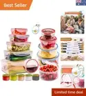 Leak-Resistant Food Storage Containers - Microwave & Dishwasher Safe