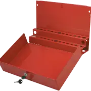 Sunex 8011 Large Locking Screwdriver and Pry Bar Holder for Service Cart- Red