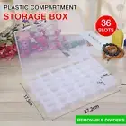 Plastic Compartment Storage Box Container Jewellery Bead Craft Organiser Case AU
