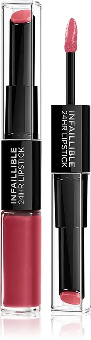 [L´oréal paris] Long-lasting lipstick and lip gloss 2in1 Infallible 24H Paris ian Nudes 6 ml - Shade: 804 Metro Proof Rose