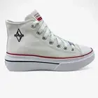 Skechers Cordova Classic Top Tier White Navy Red Womens Court Classics Sneaker