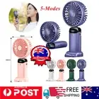 AU Mini Hand-held Fan PortabVP Folding Desk Fan Cooler Cooling USB Rechargeable