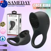 Vibrating Penis Ring Clitoris Licking Couples Vibrator Cock Ring Men Sex Toy