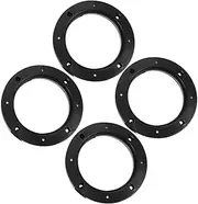 EXAOMBLE 4pcs Car Audio Speaker Pad Audio Circuit Breaker Car Wheel Speakers Adjustable Protractor Square Tube Protractor Car Adjustable Circuit Breaker Oval Decals Plug Bumper Black
