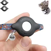 Elevation Lab TagVault AirTag Cat Collar Mount (Pack of 2) - The Secure AirTag Collar Holder, Doesn't Dangle, Great for Small Dogs Too, Elevation Lab - Black
