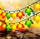 Abeja Fall Maple Leaf String, 8.5FT Maple Leaf Fairy Light with 3 Color Leaf
